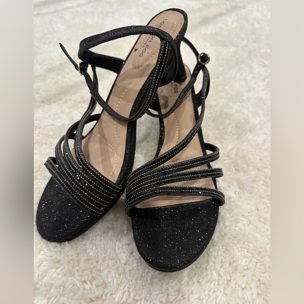 London Fog Strappy Sparkly Heeled Sandals